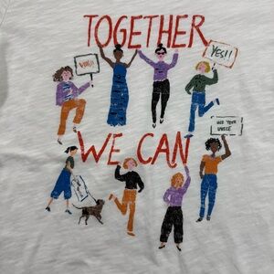 Maeve Anthropologie Graphic Tee Shirt Together We Can Vote